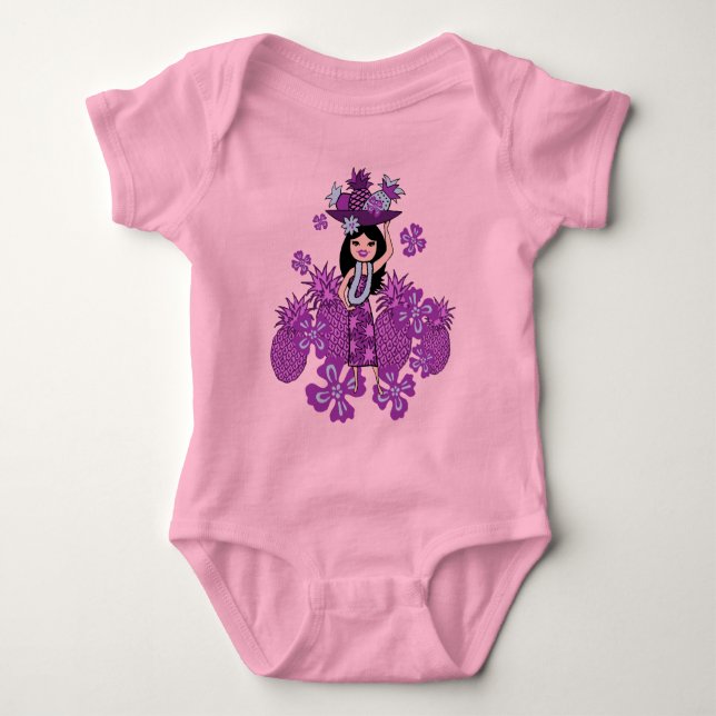 Pineapple Luau Toddlers & Infants T-Shirts (Front)