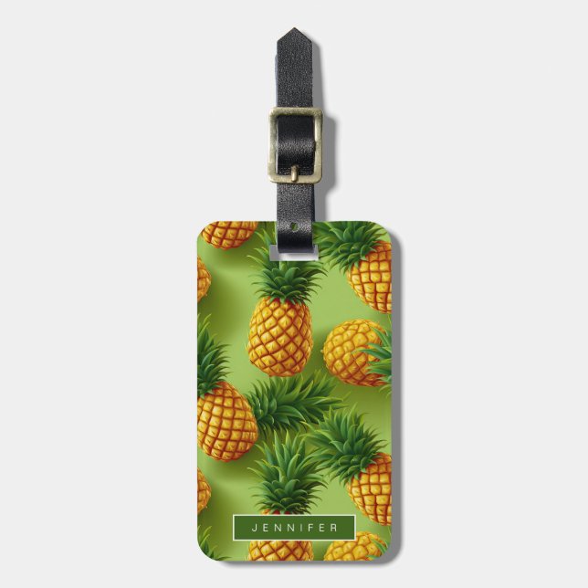Pineapple Luggage Tags (Front Vertical)