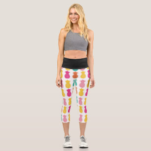 pineapple magic pattern capri leggings