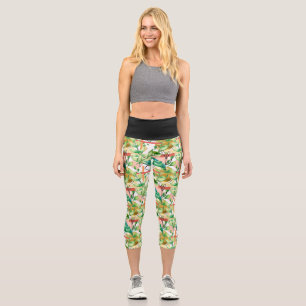 pineapple magic pattern capri leggings