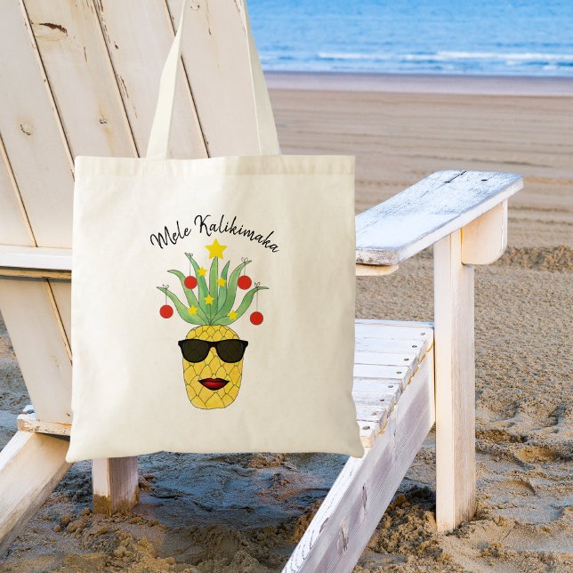 Pineapple Mele Kalikimaka Tote Bag (Creator Uploaded)