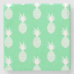 Pineapple Mint Pattern 2 Stone Coaster