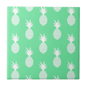 Pineapple Mint Pattern Ceramic Tile