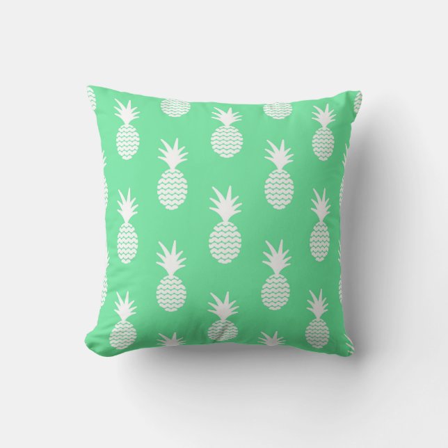 Pineapple Mint Pattern Cushion (Front)