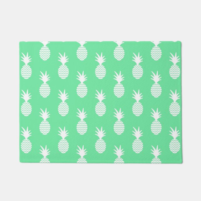 Pineapple Mint Pattern Doormat (Front)