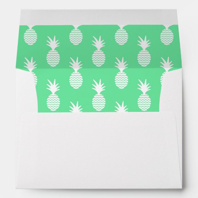 Pineapple Mint Pattern Envelopes (Back (Bottom))