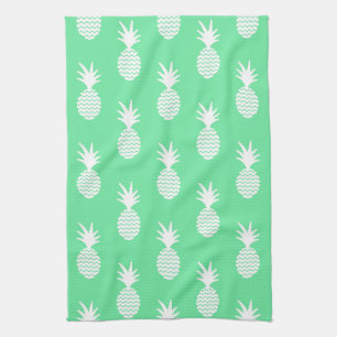 Pineapple Mint Pattern Tea Towel