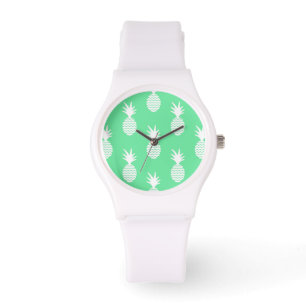 Pineapple Mint Pattern Watch