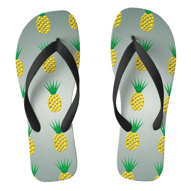 Pineapple Modern Styized Trendy Vector Thongs (Footbed)