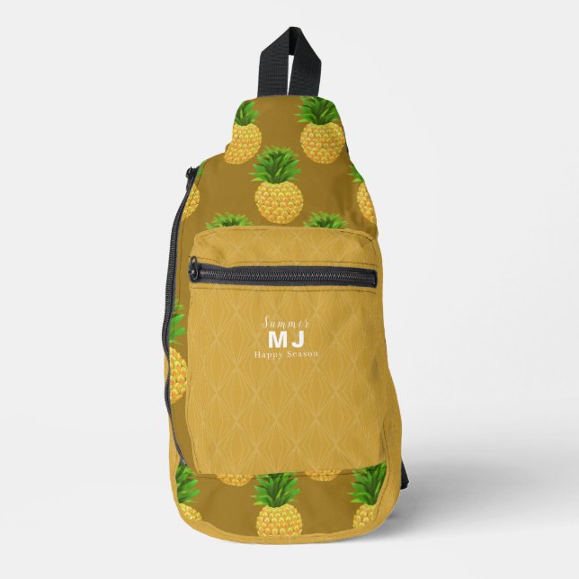 Pineapple Mustard Sling Bag (Front)