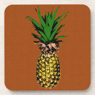 Pineapple Newsprint Coaster