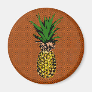 Pineapple Newsprint Magnet
