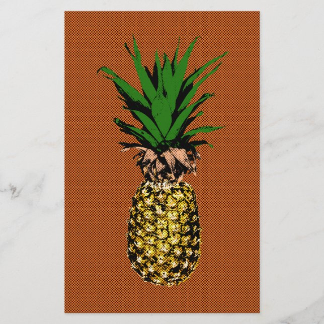 Pineapple Newsprint Stationery (Front)