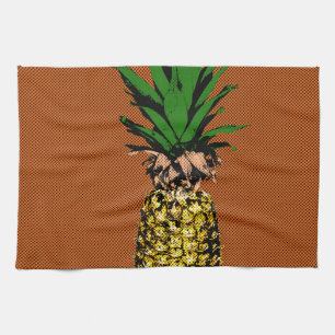 Pineapple Newsprint Tea Towel
