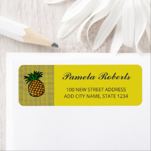 Pineapple on block pattern return address label