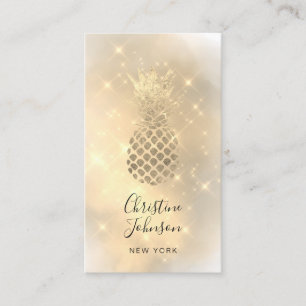 pineapple on gold dust business card