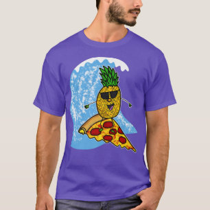 Pineapple On Pizza Surfing Surfers Summer Vacation T-Shirt