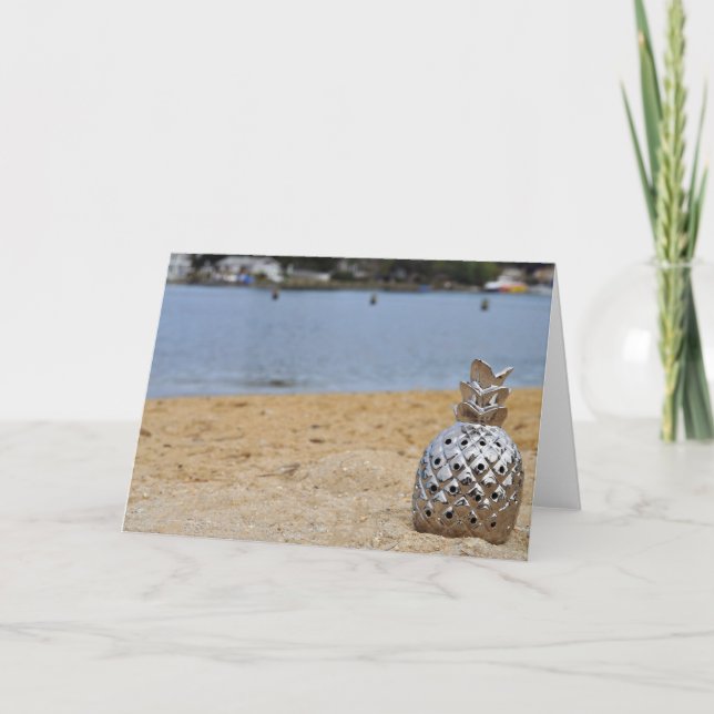 Pineapple on the beach card (Front)