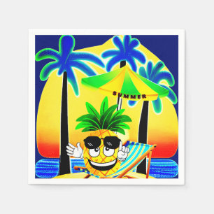PINEAPPLE ON THE BEACH NAPKIN