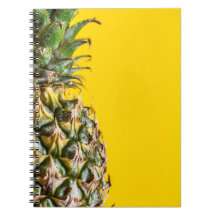 Pineapple on yellow background