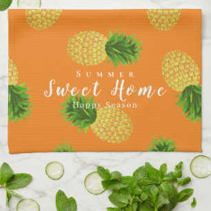 Pineapple Orange Tea Towel