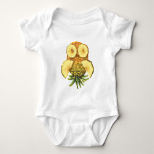 Pineapple owl baby bodysuit