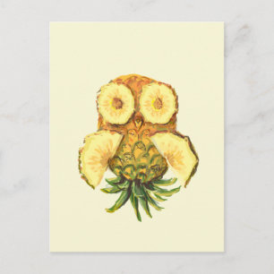 Pineapple owl postcard