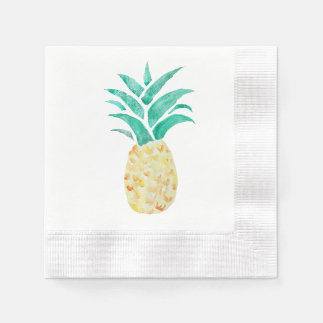 Pineapple Painting Tropical Napkin (Front)