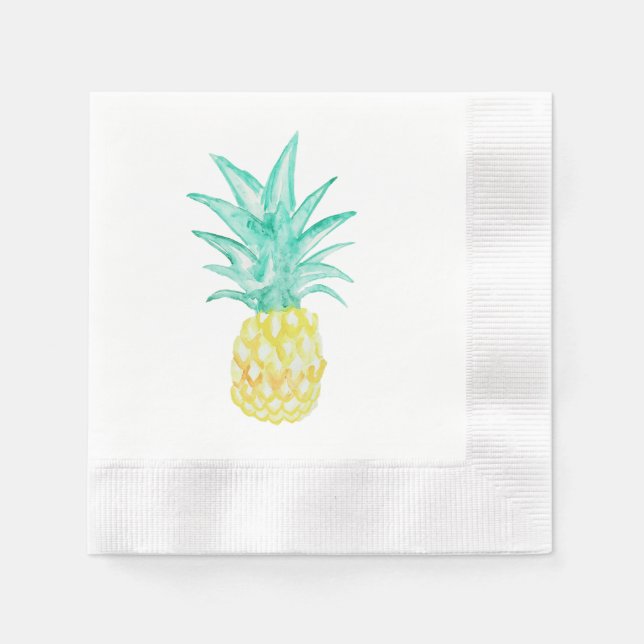 Pineapple Painting Tropical Napkins (Front)