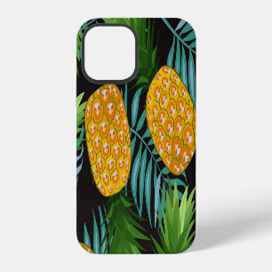 Pineapple Palms Black Tapestry iPhone 12 Case