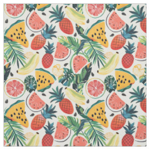 Pineapple & Papaya Pattern Fabric