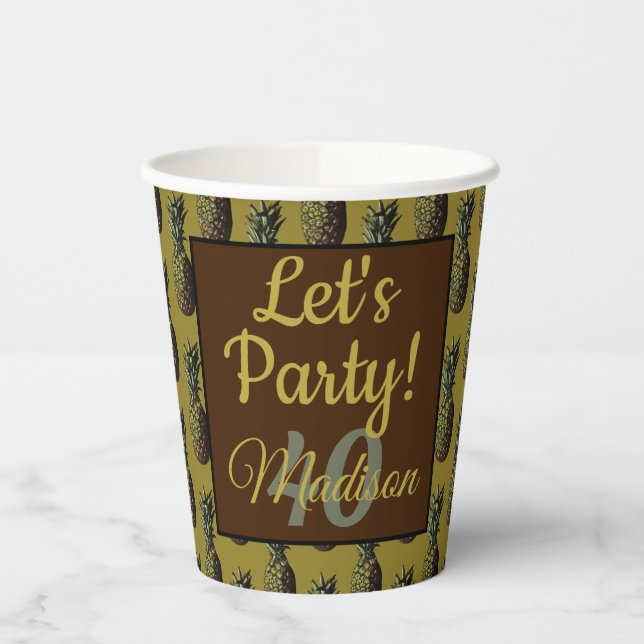 Pineapple Paper Cups (Left)