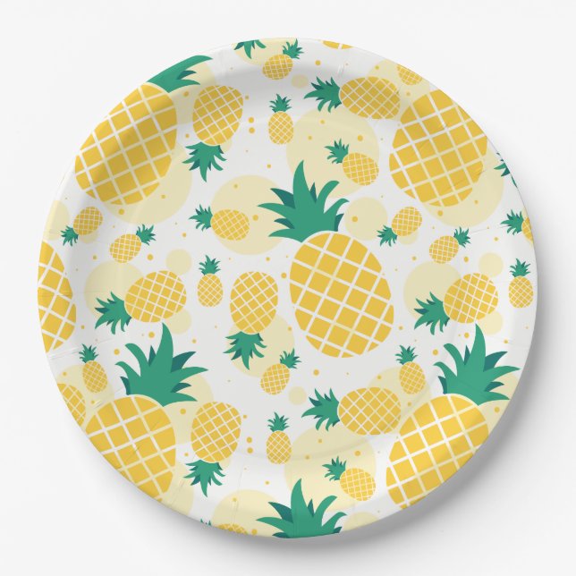 Pineapple Paper Plates 9" (Front)