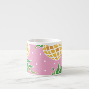 Pineapple Paradise: Tropical Pattern Espresso Cup