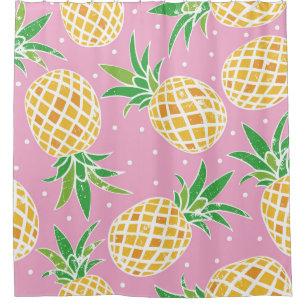 Pineapple Paradise: Tropical Pattern Shower Curtain