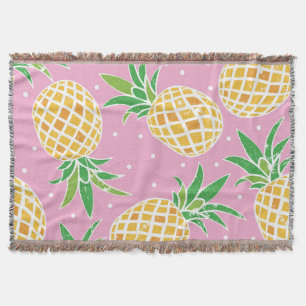 Pineapple Paradise: Tropical Pattern Throw Blanket