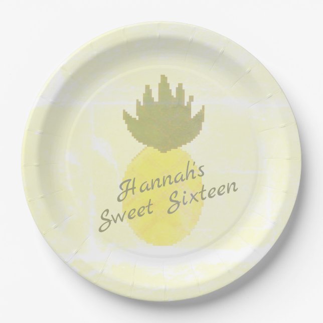 Pineapple Party Paper Plate (Front)