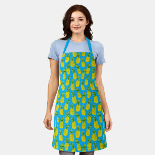 Pineapple Party Pretty Watercolor Pattern Unique  Apron