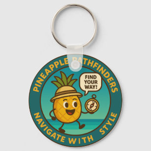 Pineapple Pathfinders Navigate With Style Key Ring