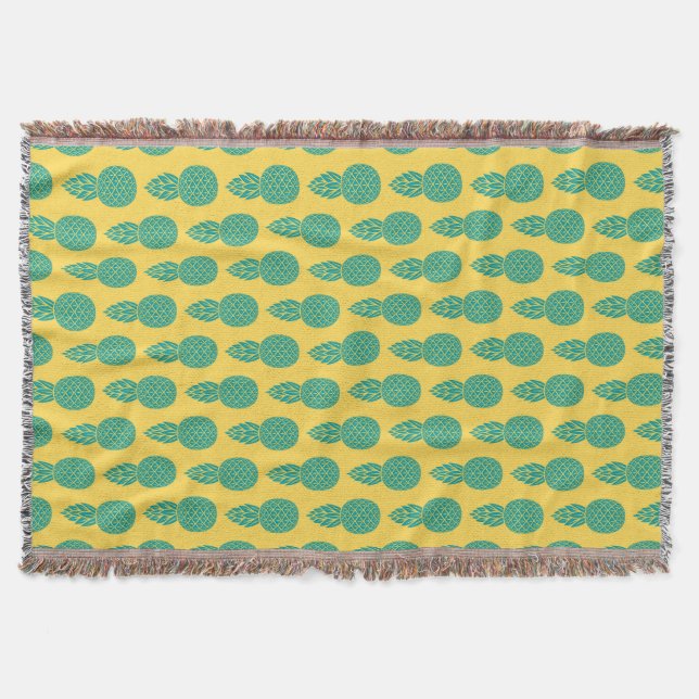 Pineapple Pattern 2 Throw Blanket (Front)