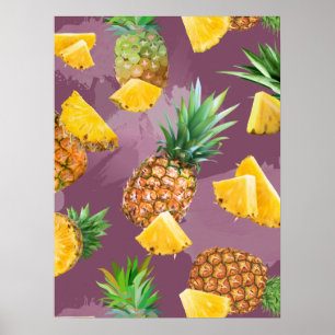 Pineapple Pattern 3 Poster