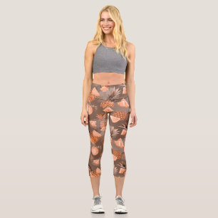 Pineapple Pattern 4 Capri Leggings