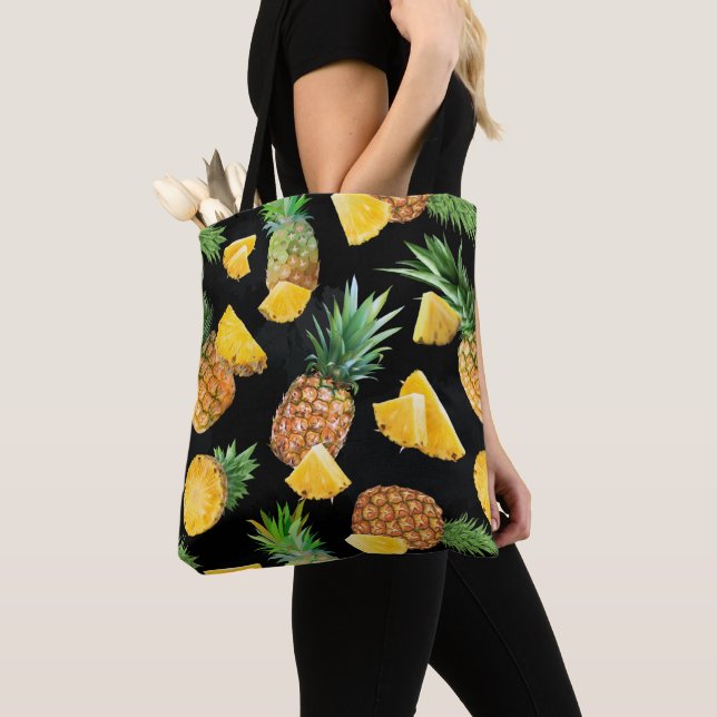 Pineapple Pattern 8 Tote Bag (Close Up)