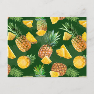 Pineapple Pattern 9 Holiday Postcard