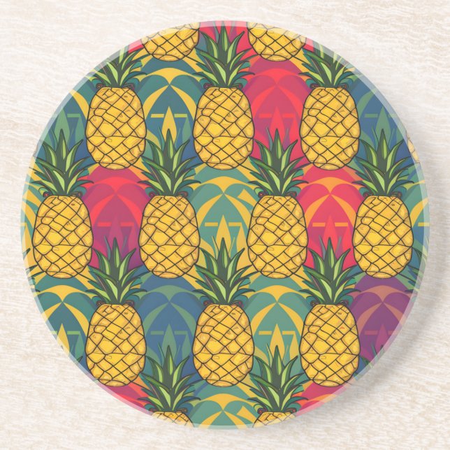Pineapple Pattern  Coaster (Front)