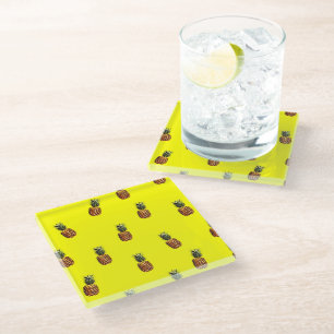 Pineapple Pattern Glass Coaster