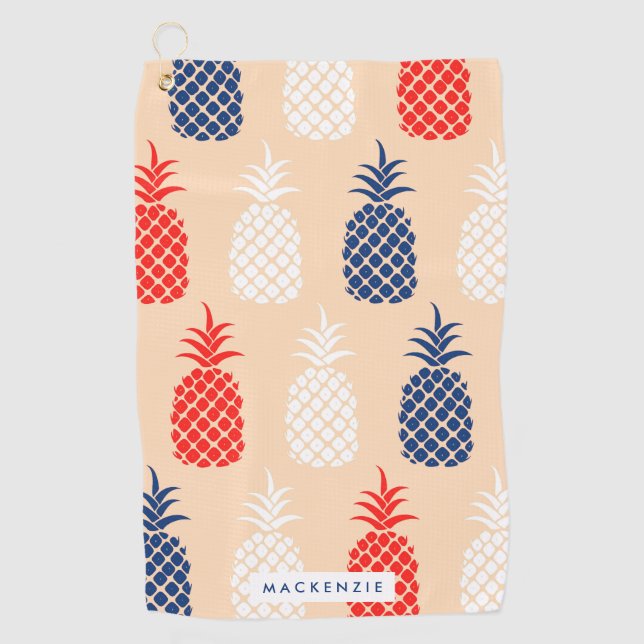 Pineapple Pattern Golf Towel (Front)