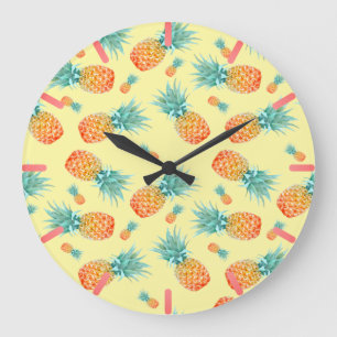 Pineapple Pattern Large Clock