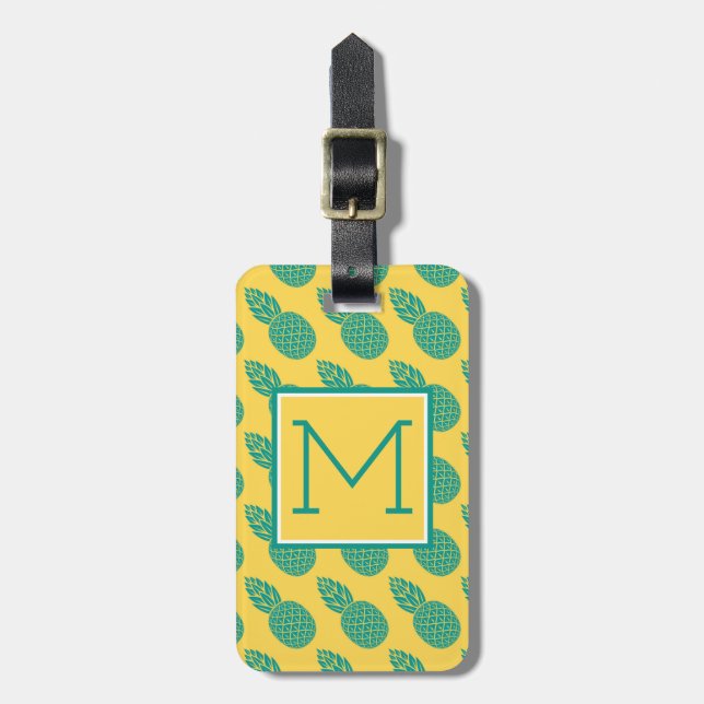 Pineapple Pattern Luggage Tag (Front Vertical)