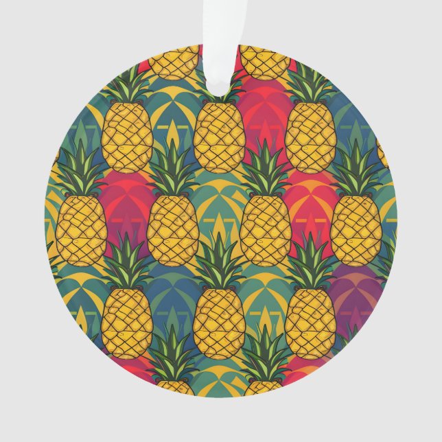 Pineapple Pattern  Ornament (Front)